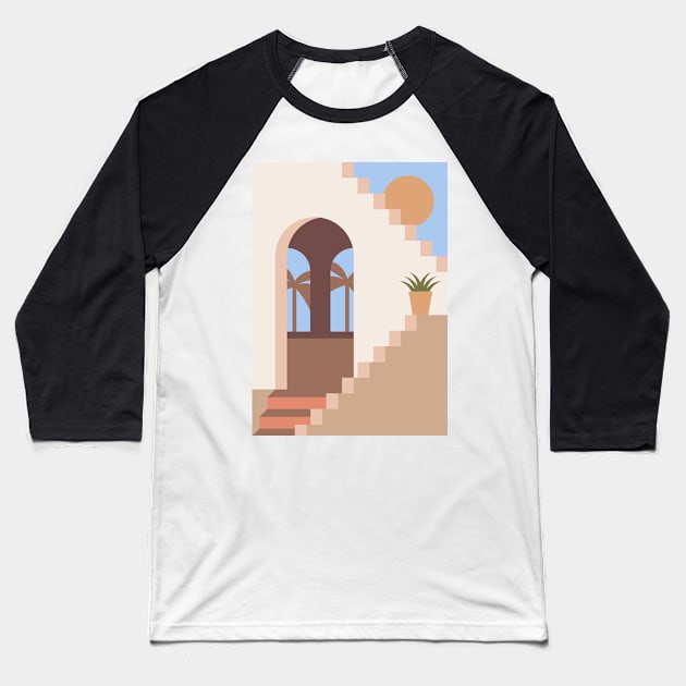 Boho travel art. Egypt #2 Baseball T-Shirt by GreekTavern